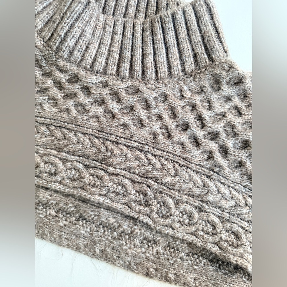 ASTR The Label Sweater Shrug Cable Knit Wool Blend Sz S‎ Chocolate Brown Cottage - Picture 11 of 16
